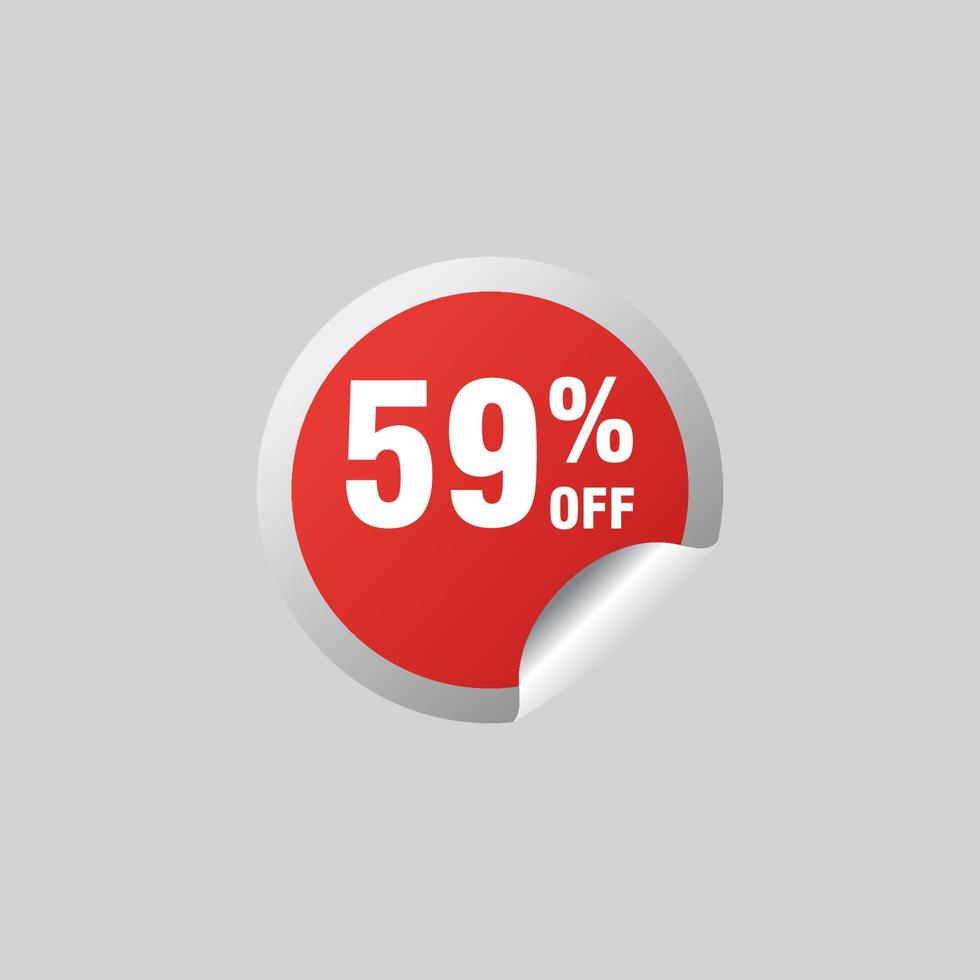59 discount, Sales Vector badges for Labels, , Stickers, Banners, Tags, Web Stickers, New offer. Discount origami sign banner.