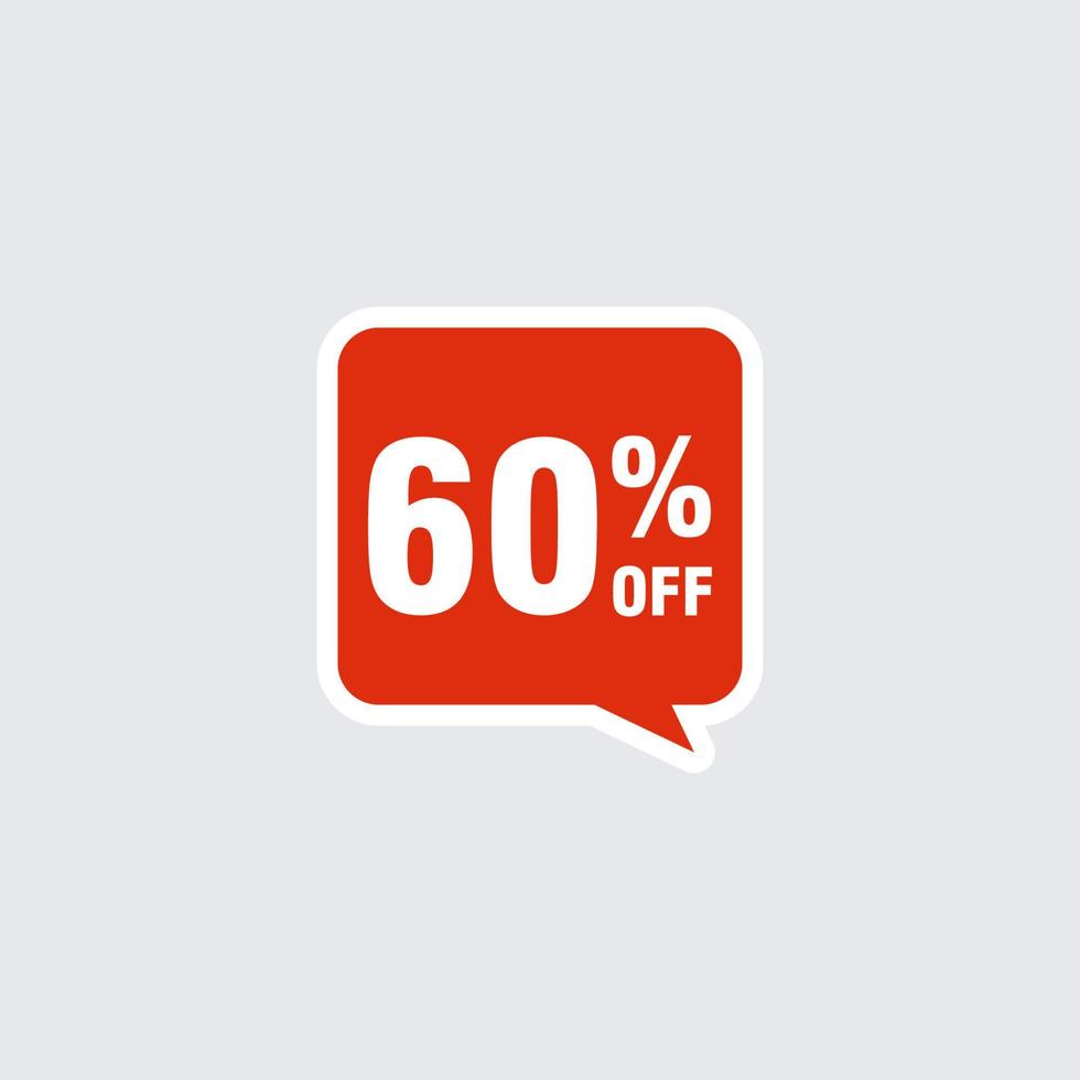 60 discount, Sales Vector badges for Labels, , Stickers, Banners, Tags, Web Stickers, New offer. Discount origami sign banner.