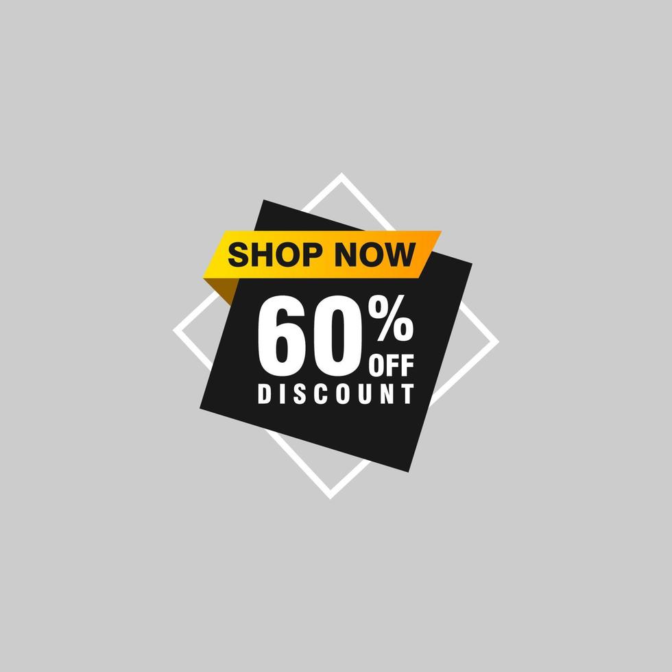 60 discount, Sales Vector badges for Labels, , Stickers, Banners, Tags, Web Stickers, New offer. Discount origami sign banner.