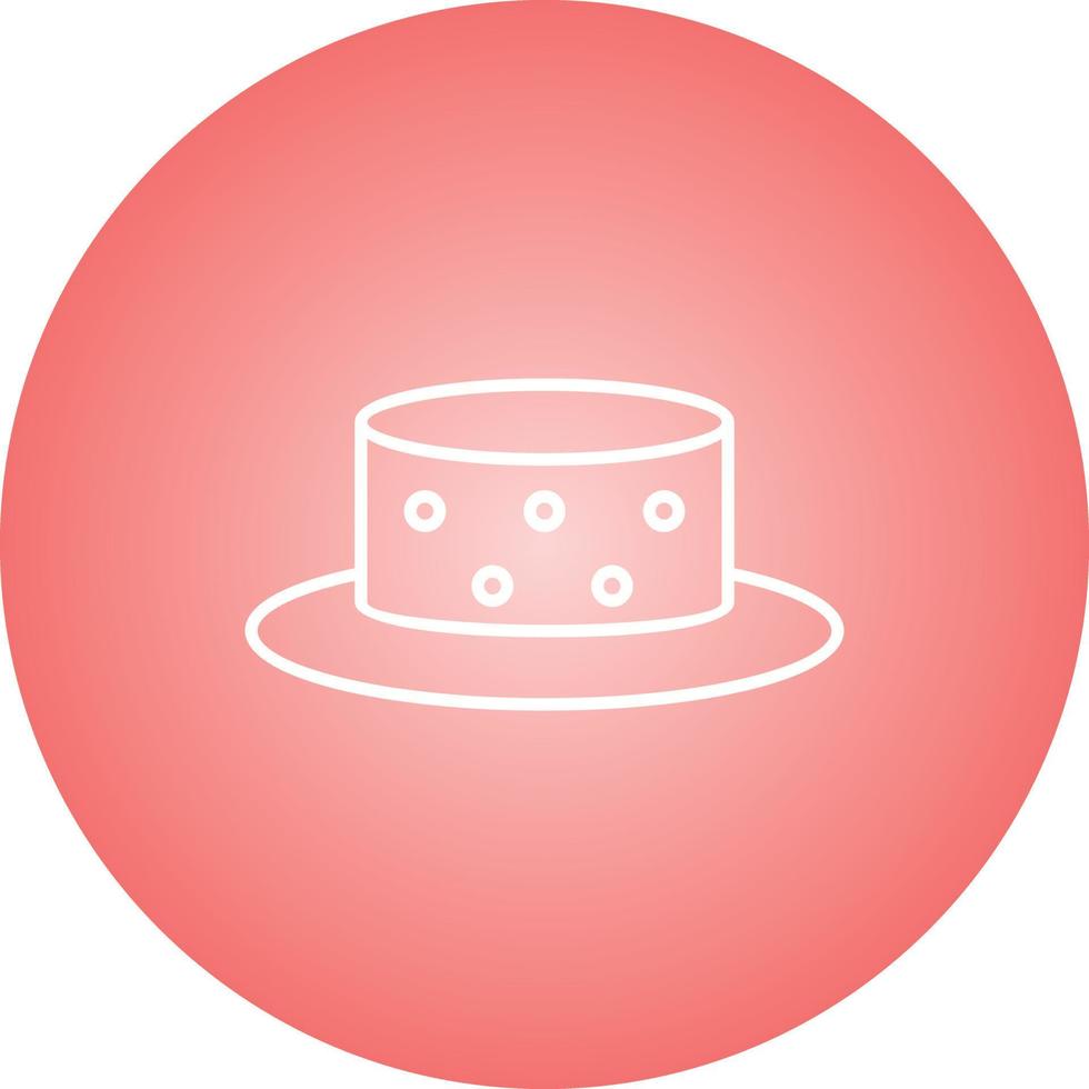 Beautiful Hat Line Vector Icon