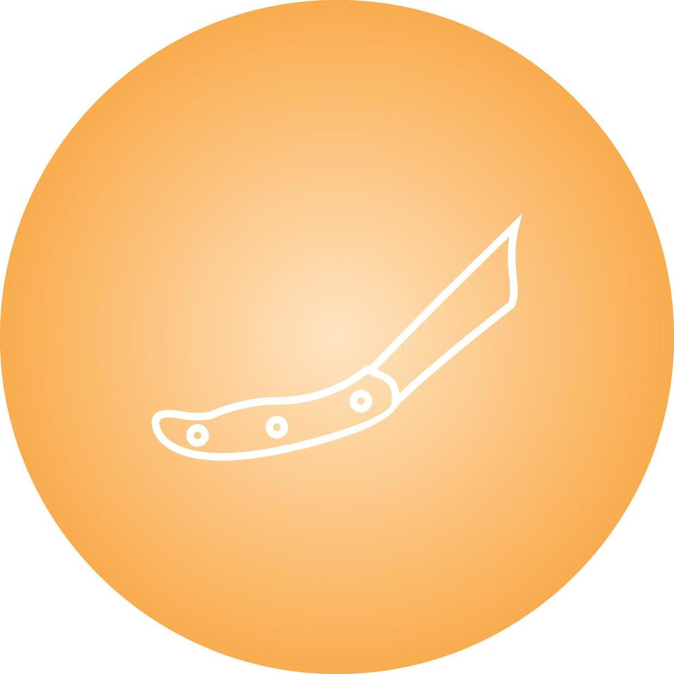 hermoso icono de vector de línea de cuchillo