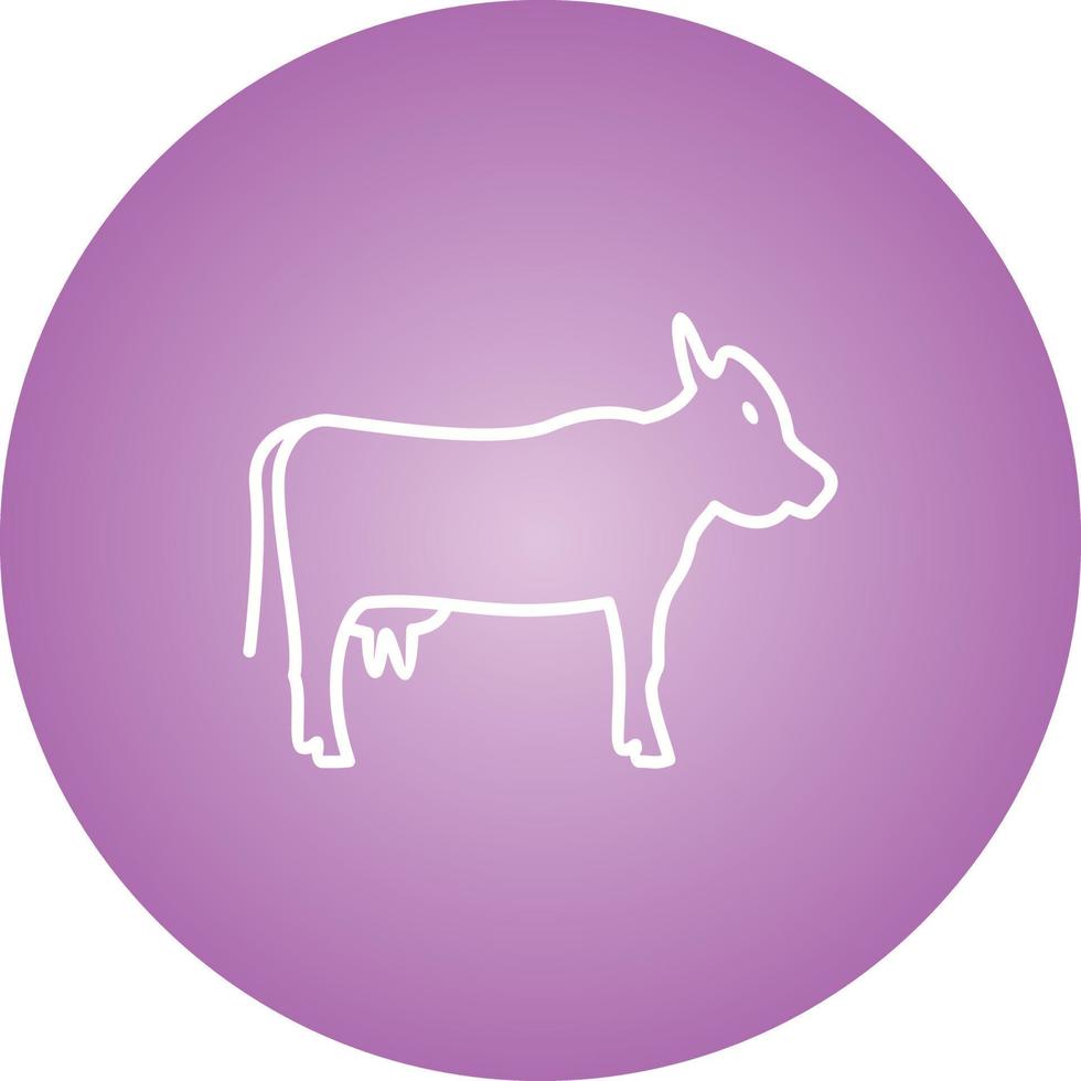 Beautiful Cow Line Vector Icon