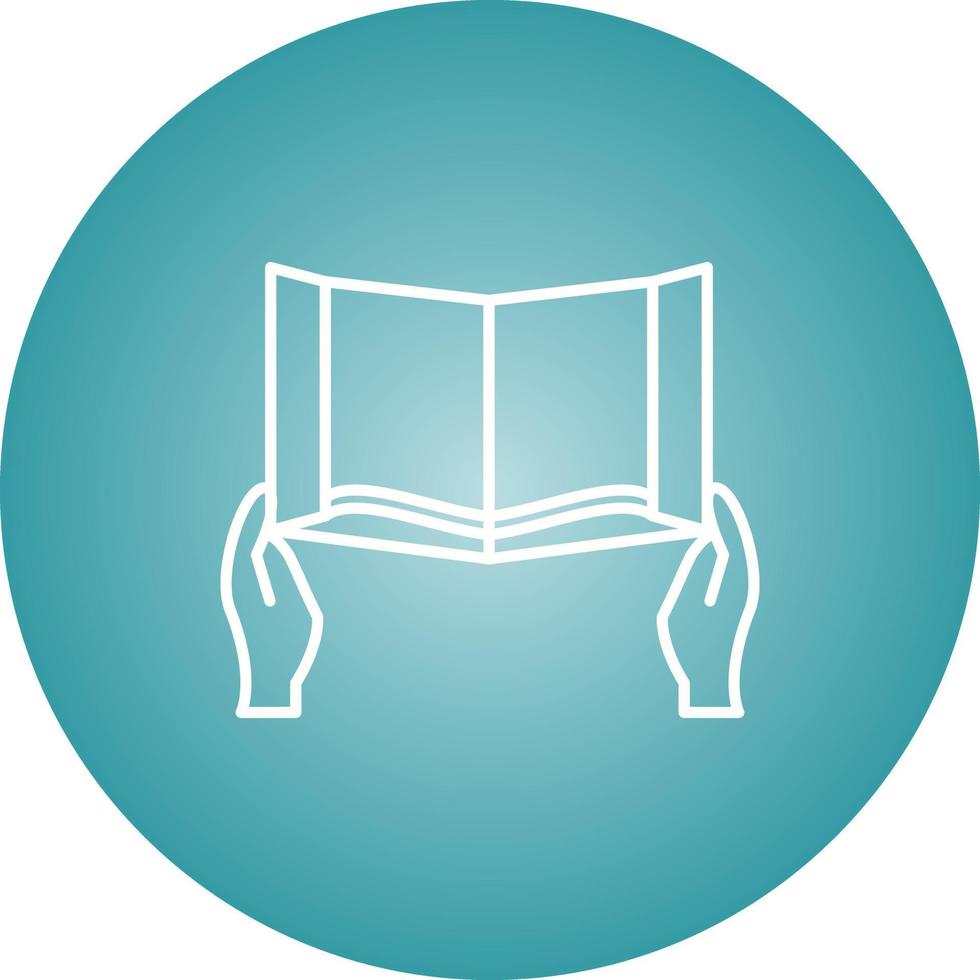 Beautiful Reading Book  Line Vector Icon