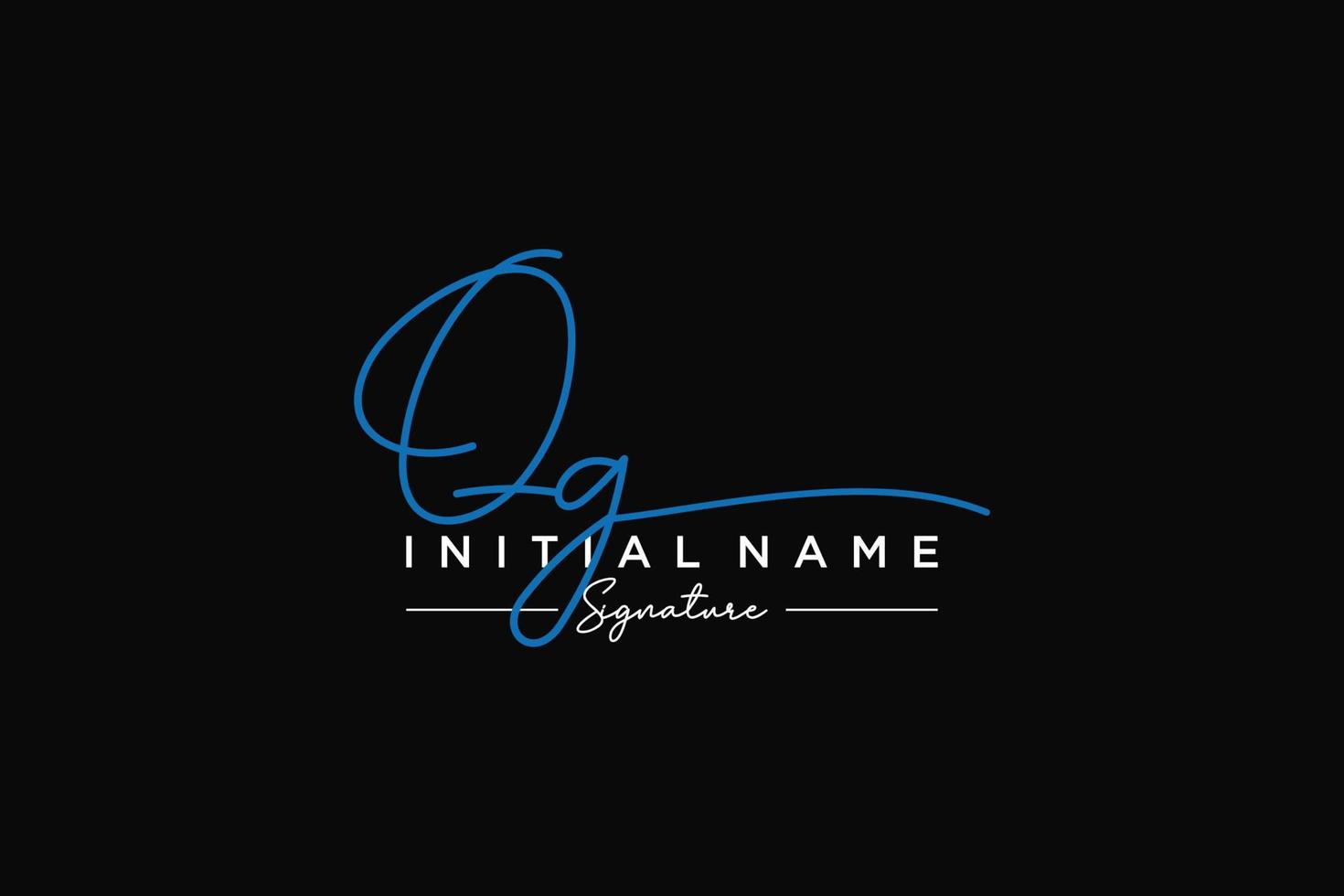 Initial QG signature logo template vector. Hand drawn Calligraphy lettering Vector illustration.