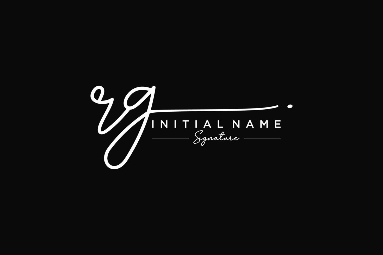 Initial RG signature logo template vector. Hand drawn Calligraphy lettering Vector illustration.