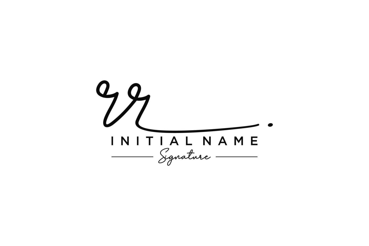 Initial RR signature logo template vector. Hand drawn Calligraphy lettering Vector illustration.