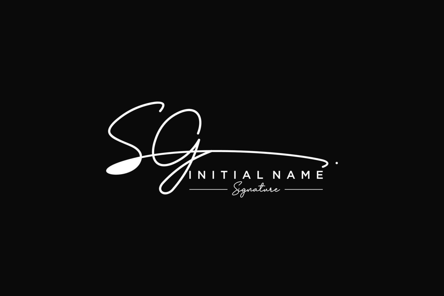 Initial SG signature logo template vector. Hand drawn Calligraphy lettering Vector illustration.