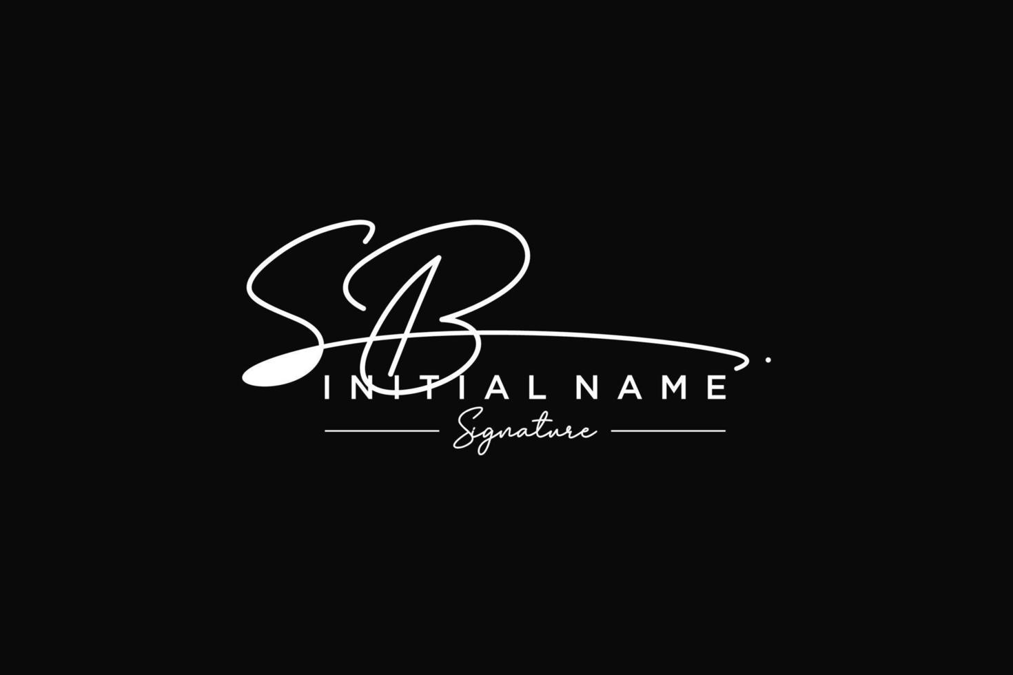 Initial SB signature logo template vector. Hand drawn Calligraphy lettering Vector illustration.