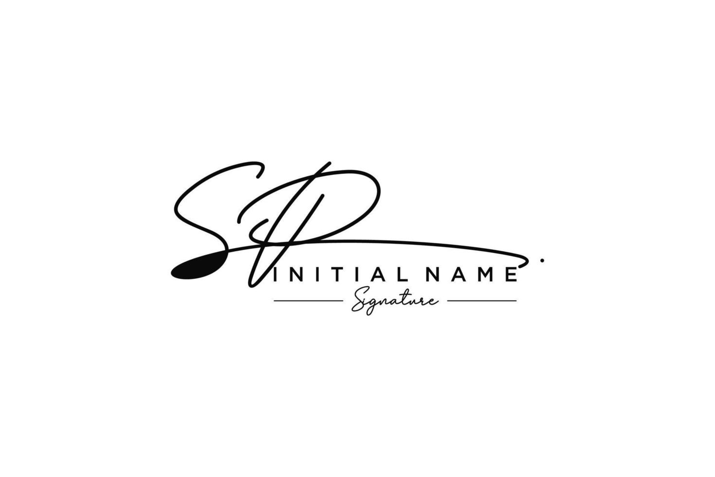 Initial SP signature logo template vector. Hand drawn Calligraphy lettering Vector illustration.