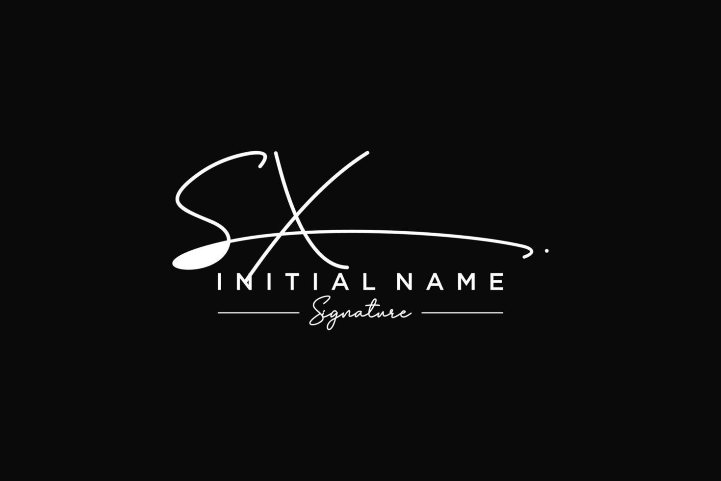 Initial SX signature logo template vector. Hand drawn Calligraphy ...