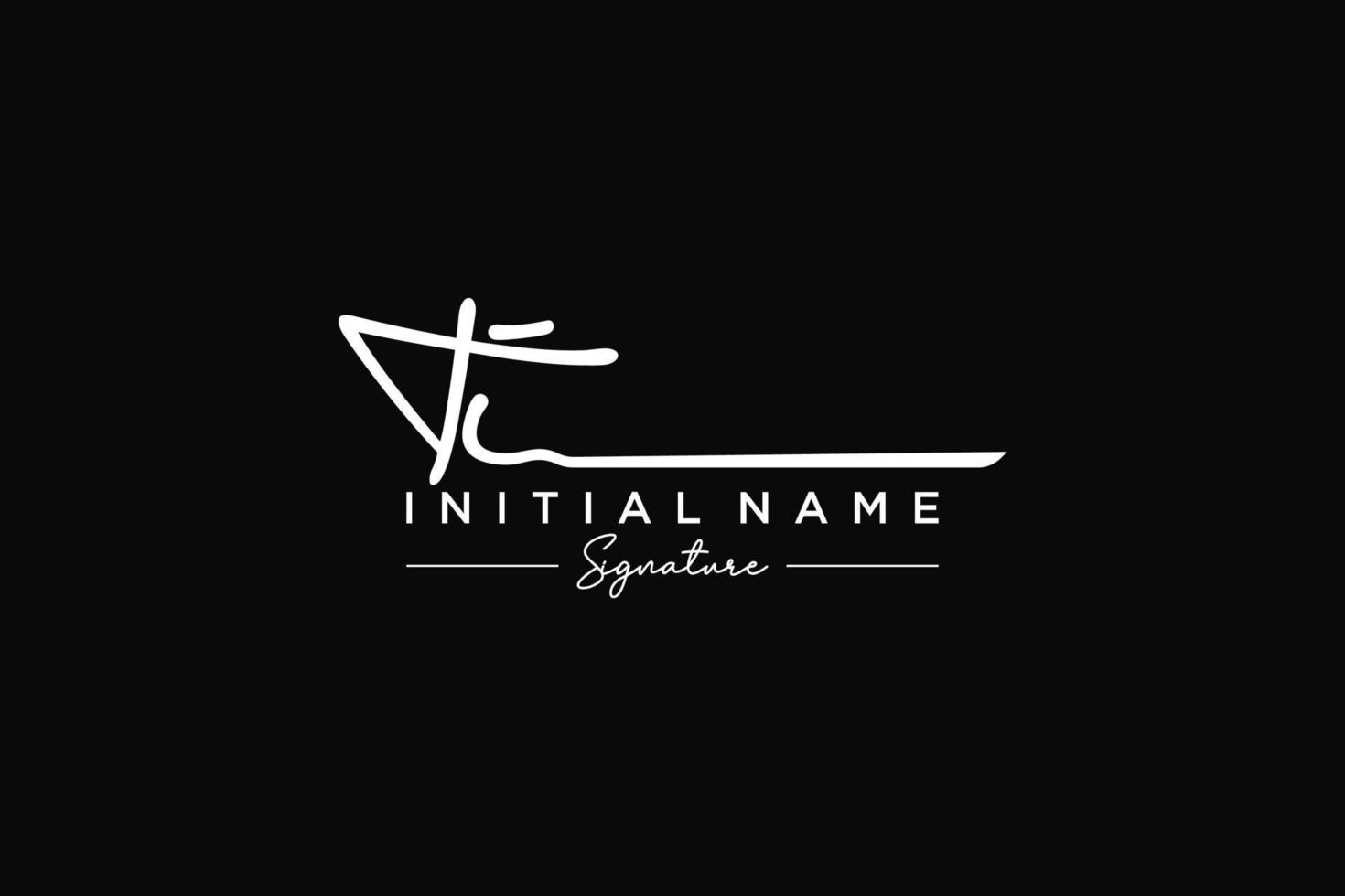 Initial TI signature logo template vector. Hand drawn Calligraphy lettering Vector illustration.