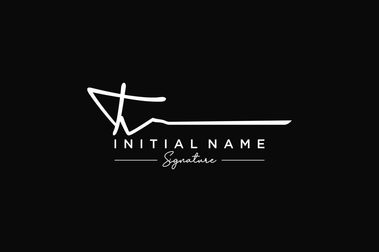 Initial TV signature logo template vector. Hand drawn Calligraphy lettering Vector illustration.