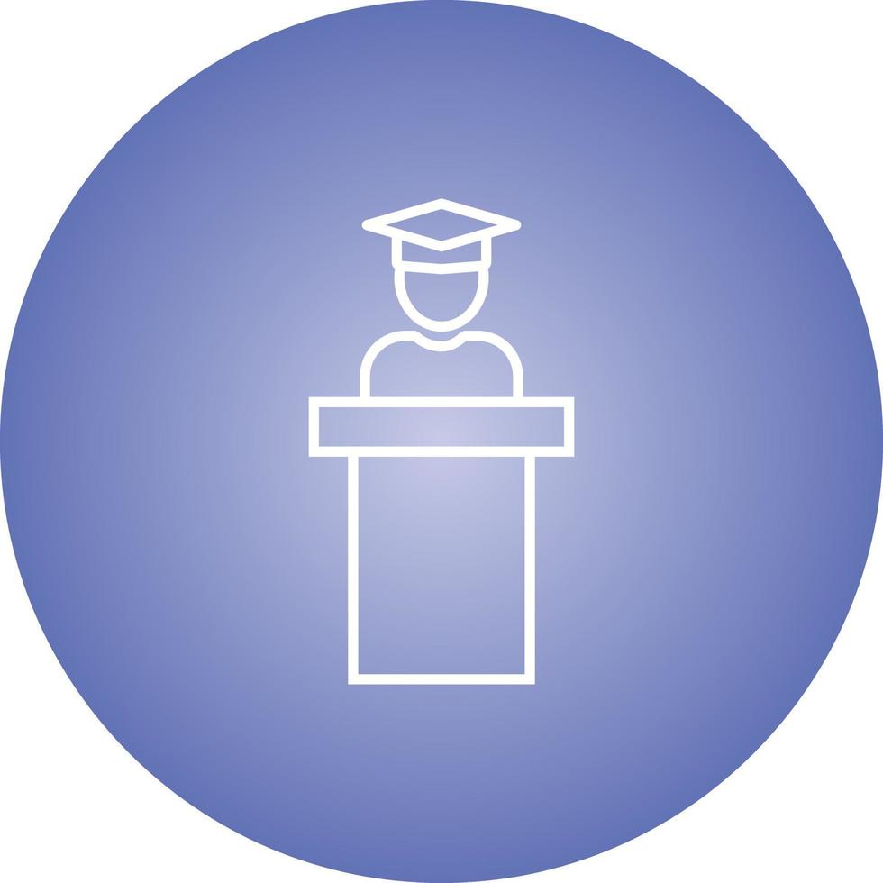 Beautiful Lectturer Line Vector Icon