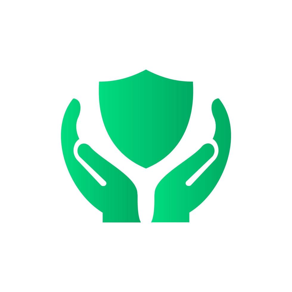 Hand Shield logo design. Shield logo with Hand concept vector. Hand and Shield logo design vector