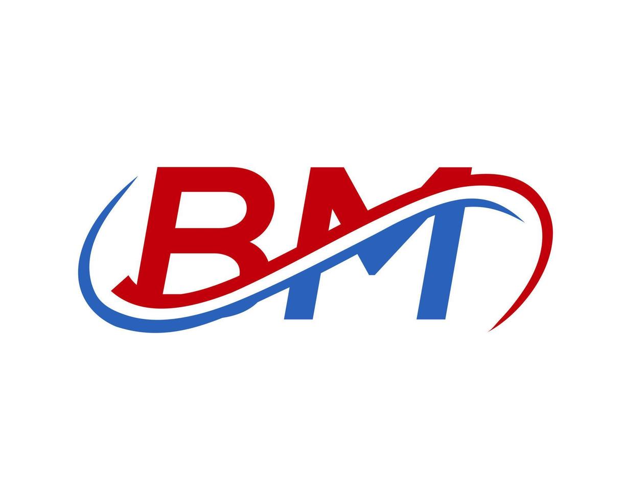 diseño del logotipo de la letra bm para la plantilla vectorial de la empresa financiera, de desarrollo, de inversión, inmobiliaria y de gestión vector