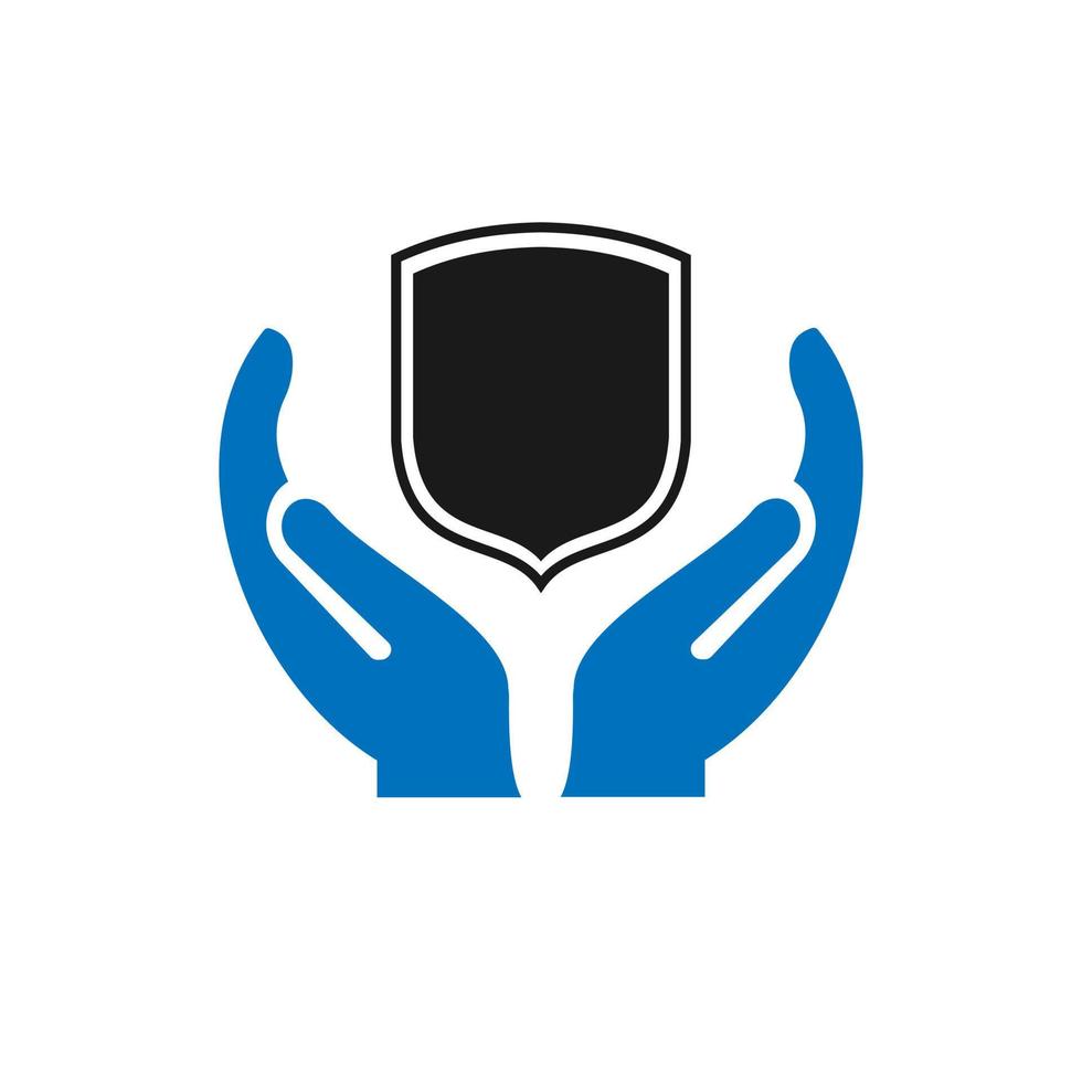 Hand Shield logo design. Shield logo with Hand concept vector. Hand and Shield logo design vector