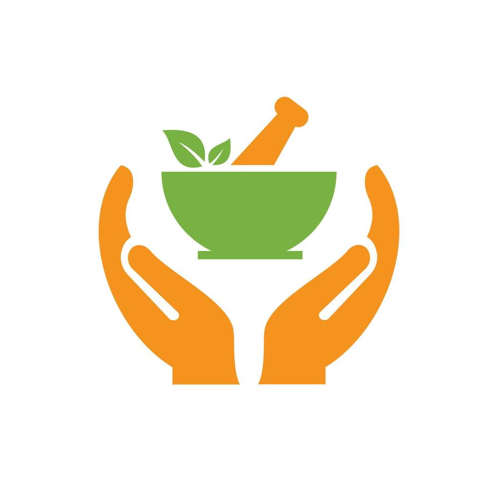 Hand Ayurveda logo design. Ayurveda logo with Hand concept vector. Hand and Ayurveda logo design vector