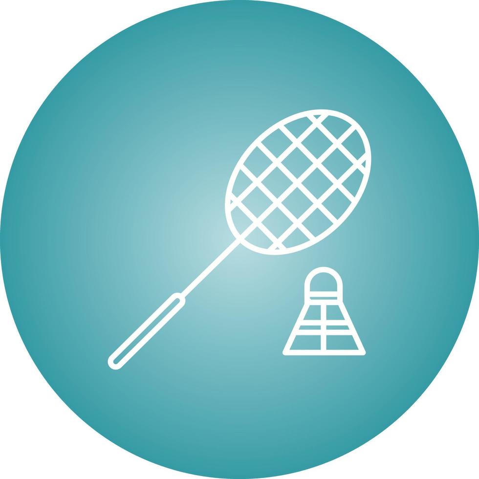 Beautiful Badminton Line Vector Icon