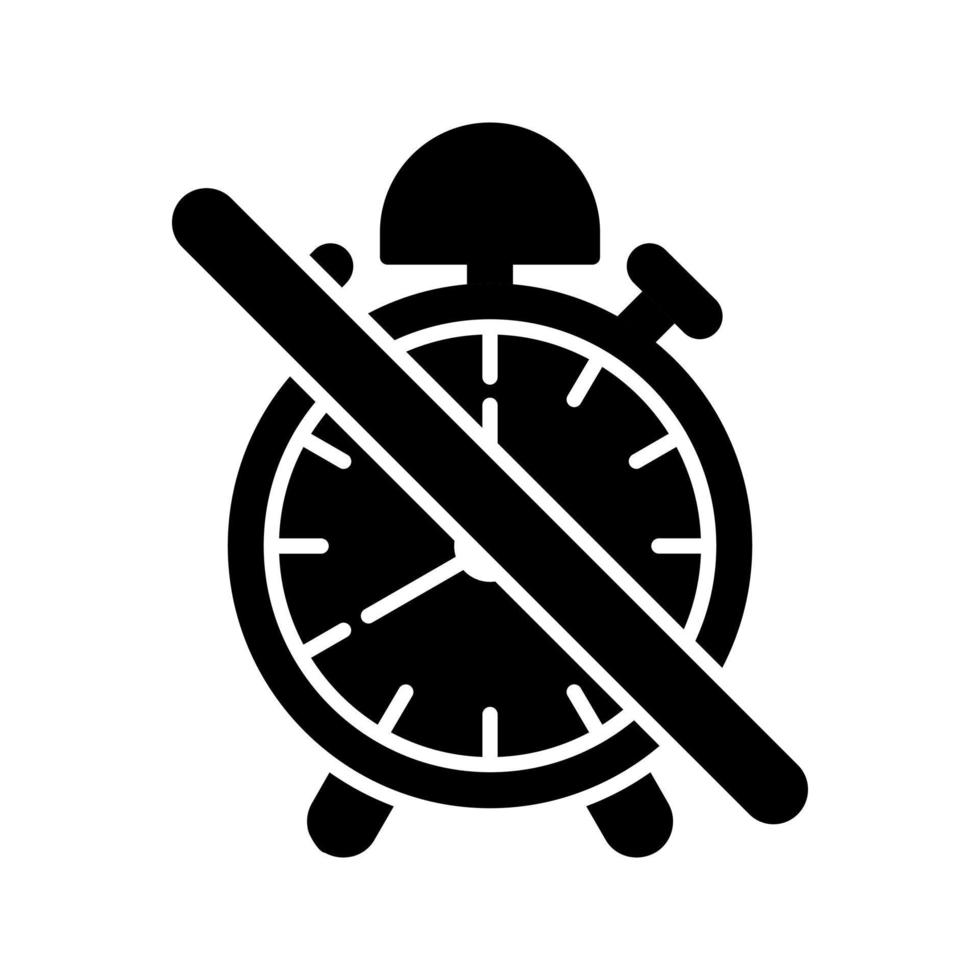 sin icono de vector de alarma