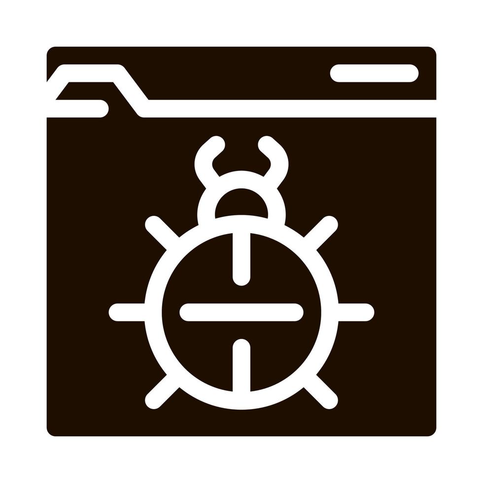 Beetle Bug Code Mistake Or Virus Vector Line Icon