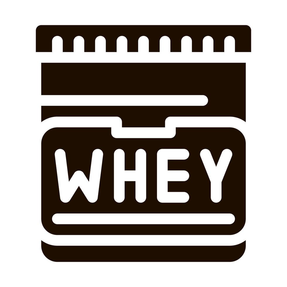 Whey Protein Container Sport Vector Icon