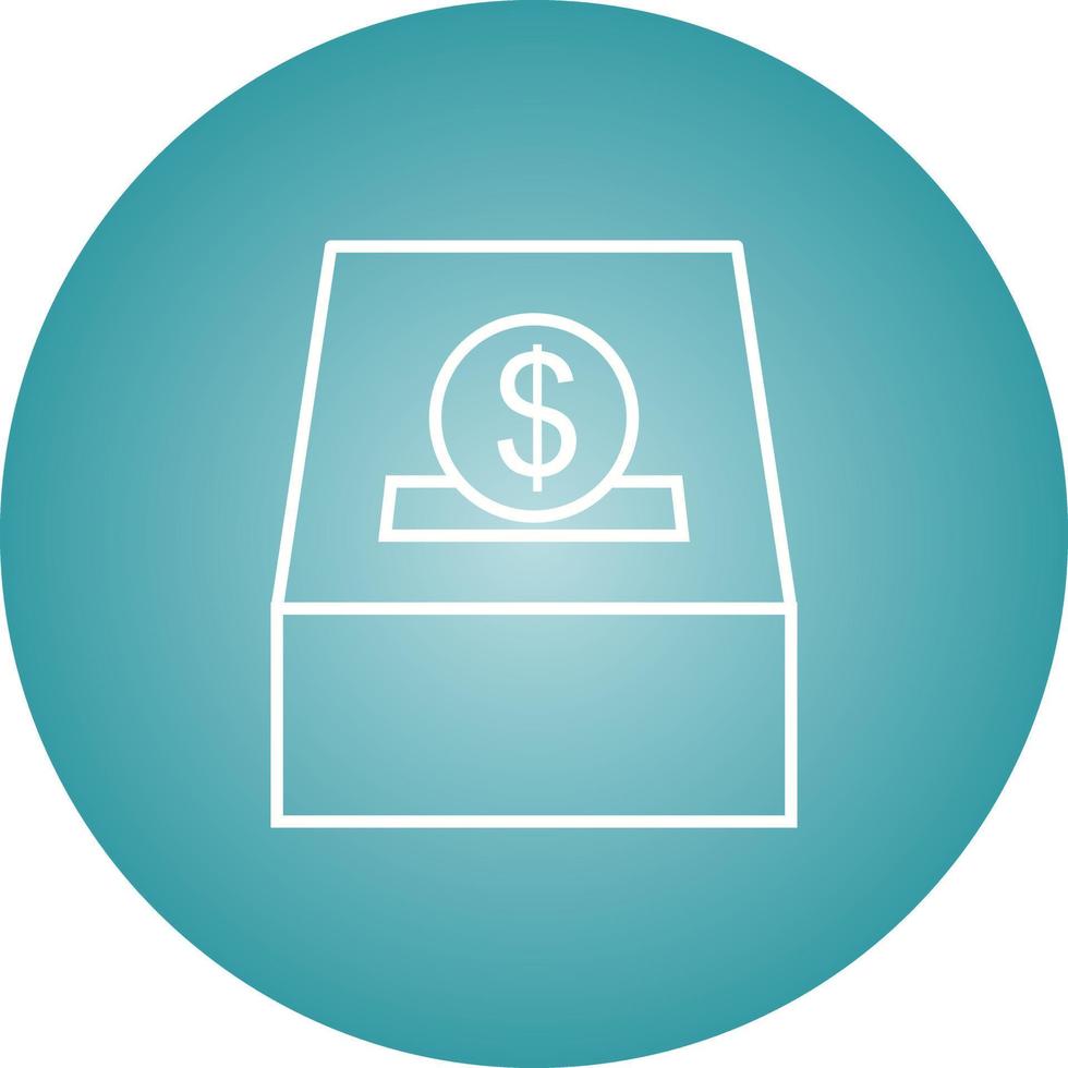 Beautiful Charity Box Line Vector Icon