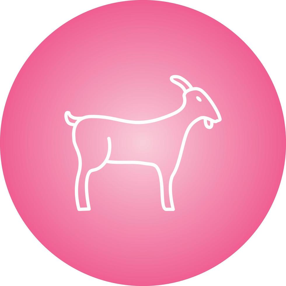 Beautiful Goat Line Vector Icon