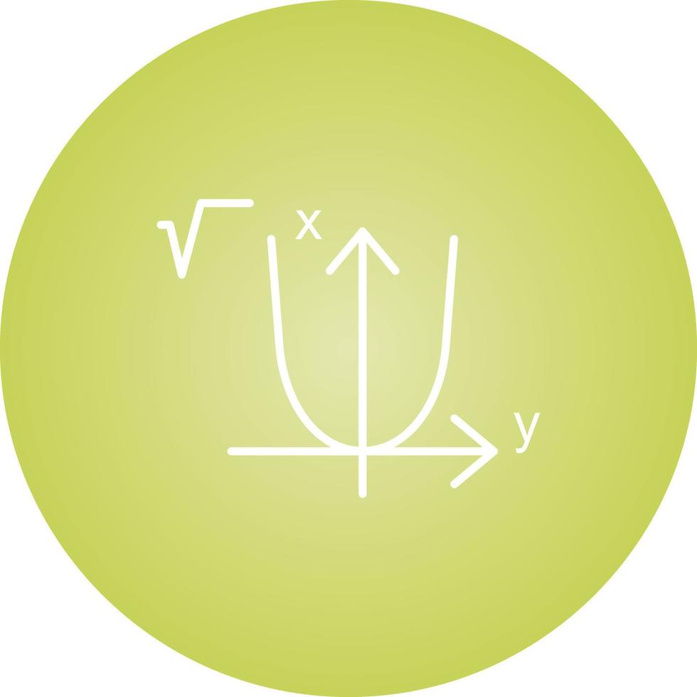 hermoso icono de vector de línea de álgebra