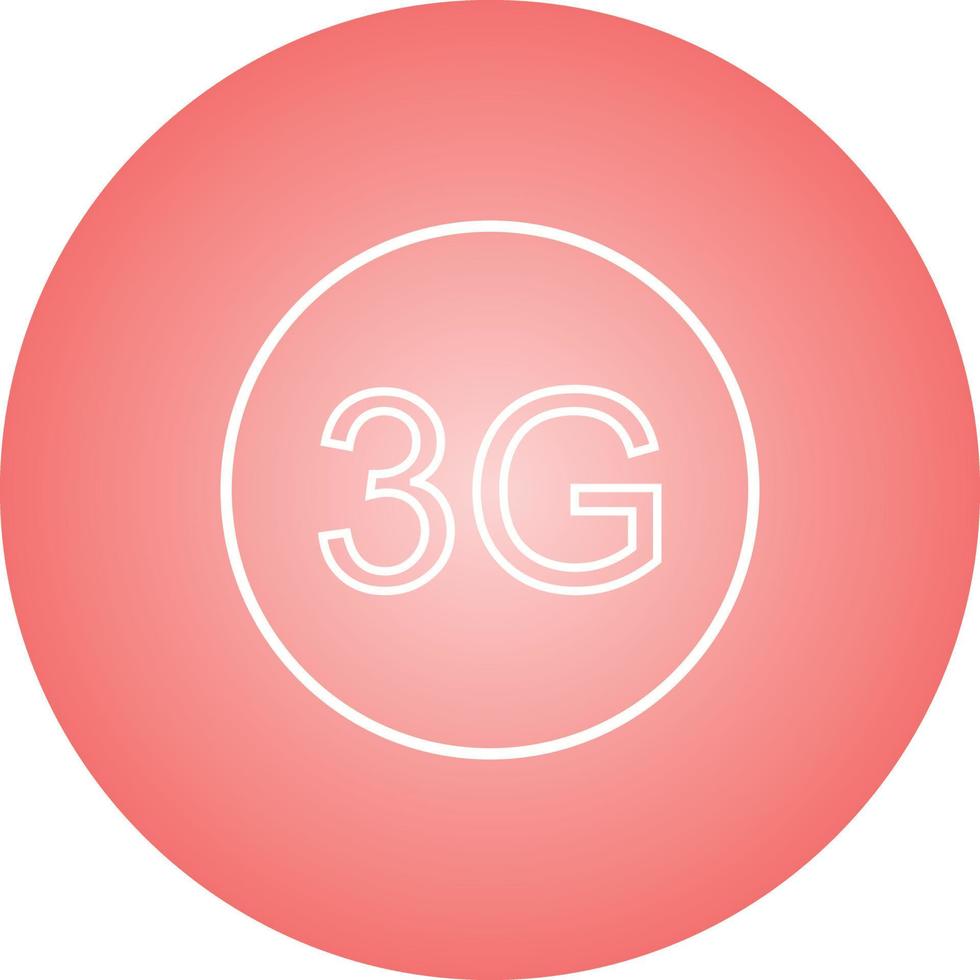 hermoso icono de vector de línea 3g