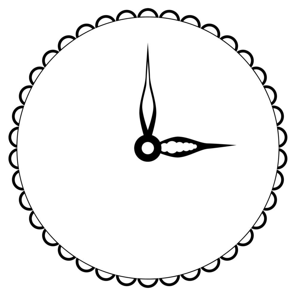 vintage old-fashioned clock isolated on transparent background.Graphic illustration design element mock up vector