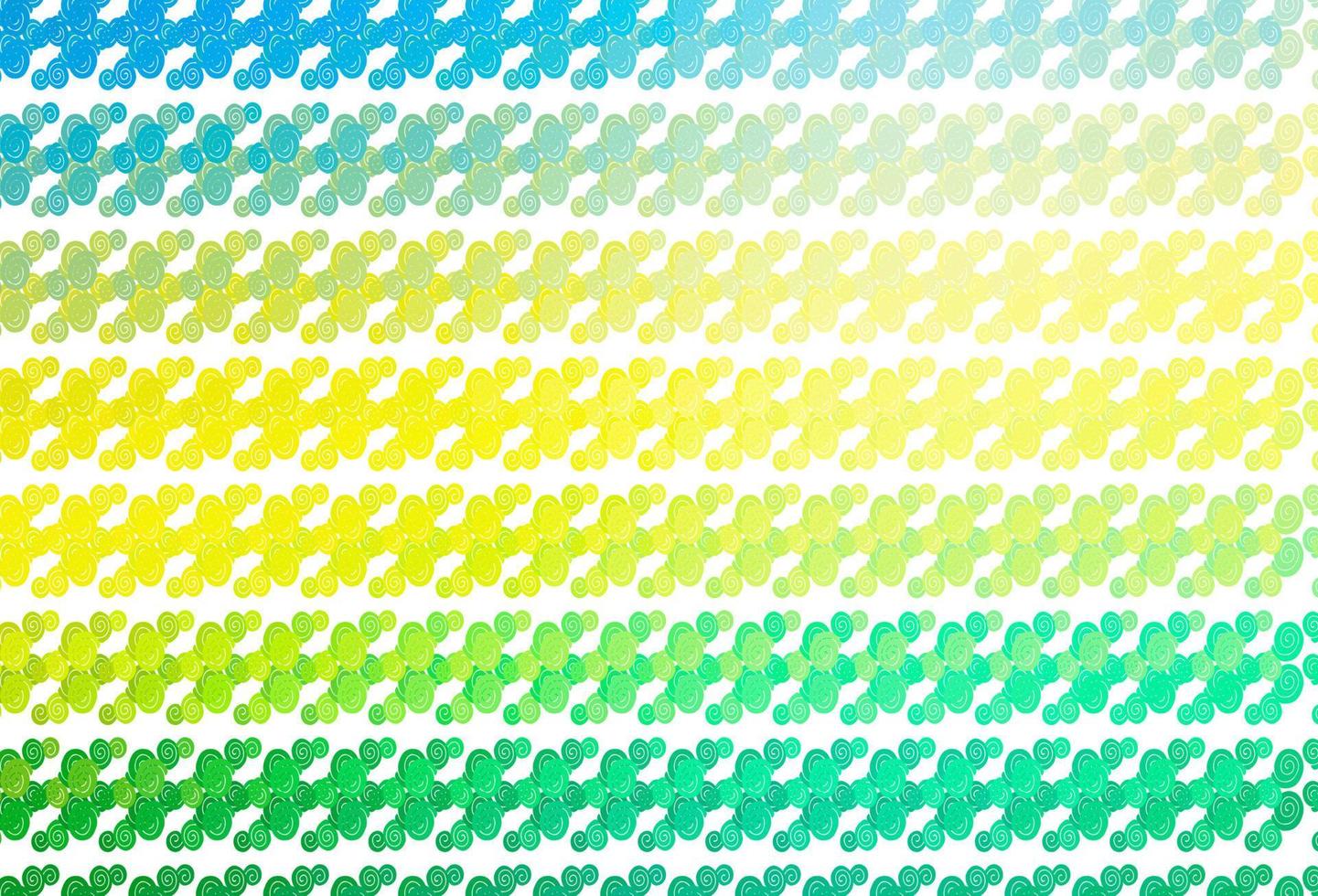 Light Blue, Yellow vector pattern with bubble shapes.