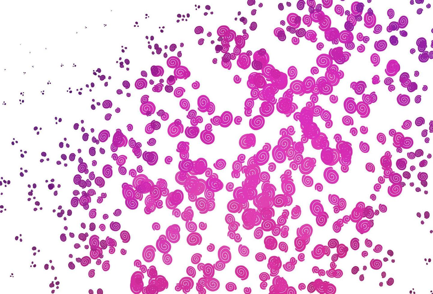 Light Pink vector pattern with bubble shapes.