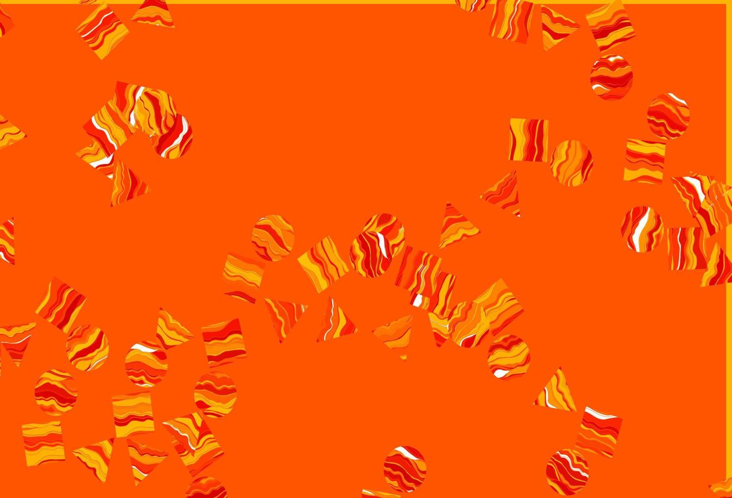 Light Orange vector background with triangles, circles, cubes.