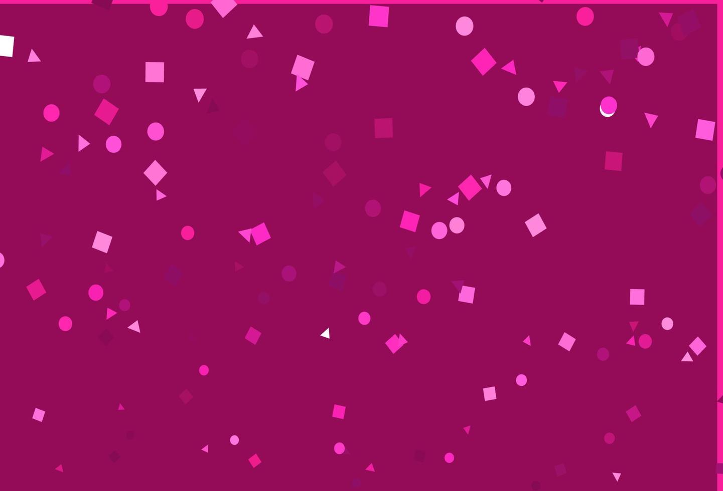 Light Pink vector background with triangles, circles, cubes.