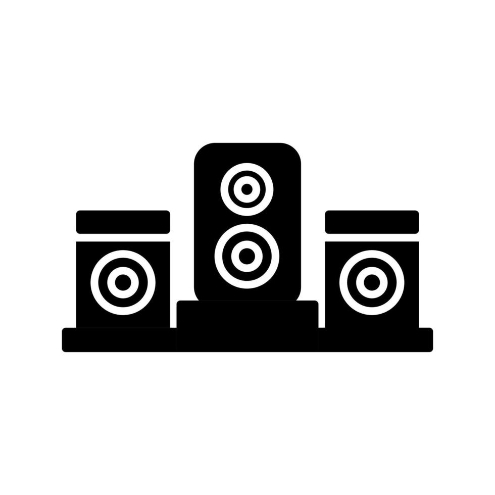 icono de glifo de altavoz negro vector