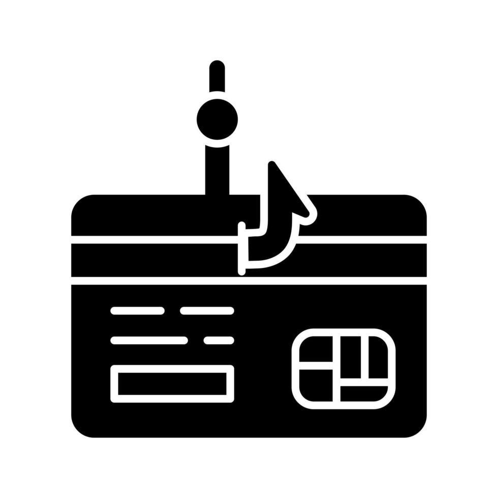 Phishing Glyph Black Icon vector