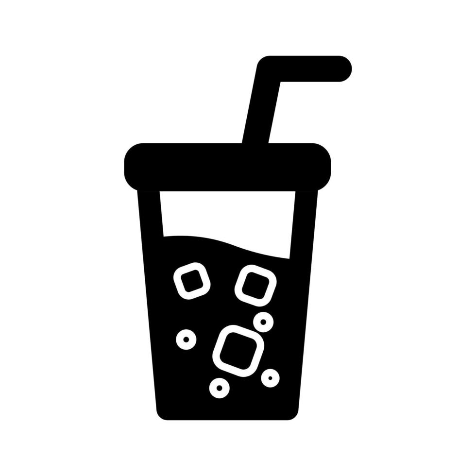 Soft Drink Glyph Black Icon vector