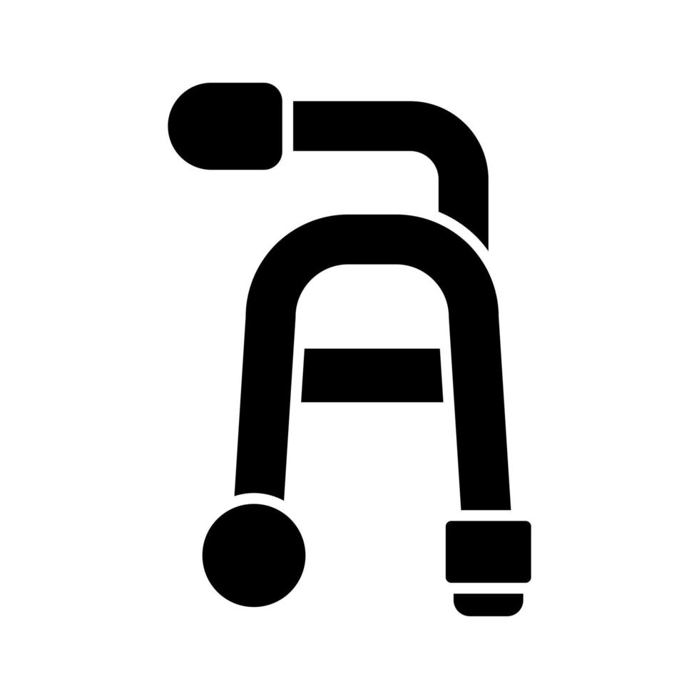 Walker Glyph Black Icon vector