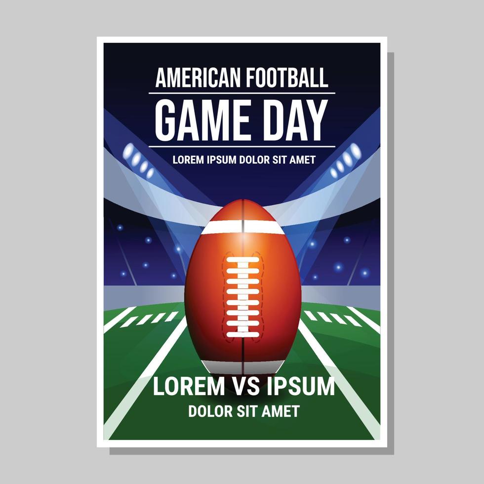 American Football Game Poster Concept vector