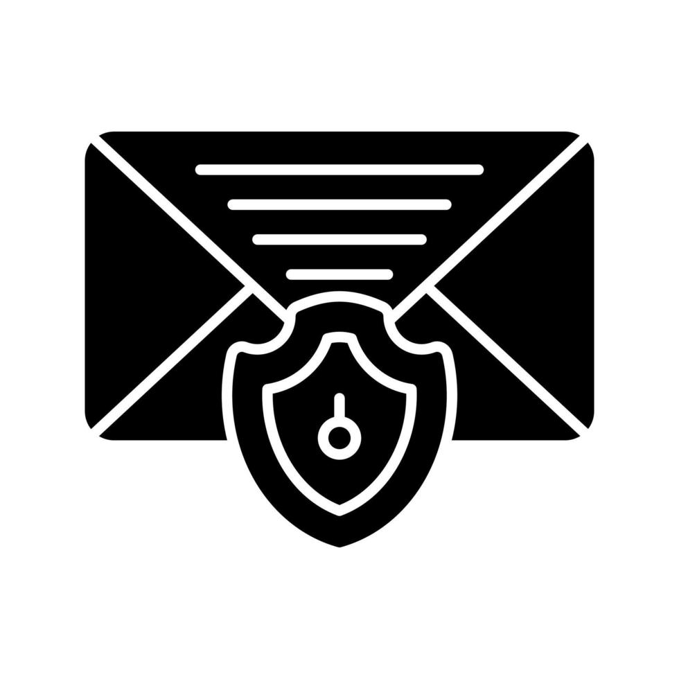 icono de vector de protección de correo