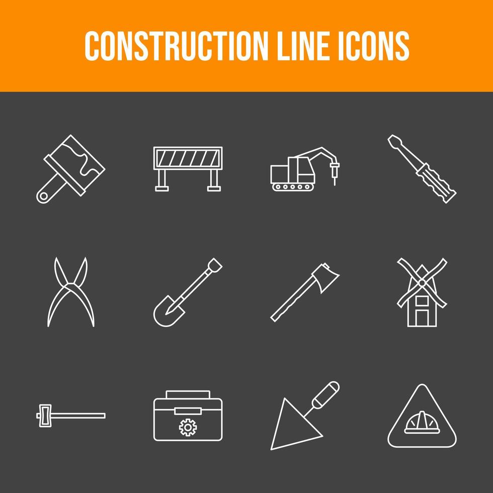 Beautiful Construction 12 Vector Icons