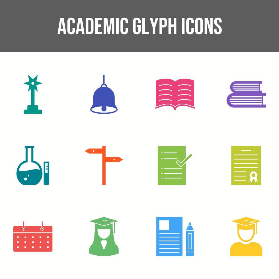 Beautiful Academic vector icon set