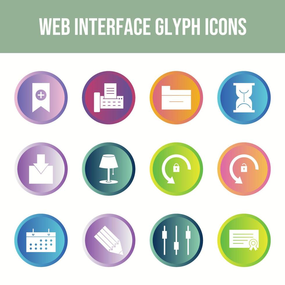 Beautiful Web Interface vector icon set