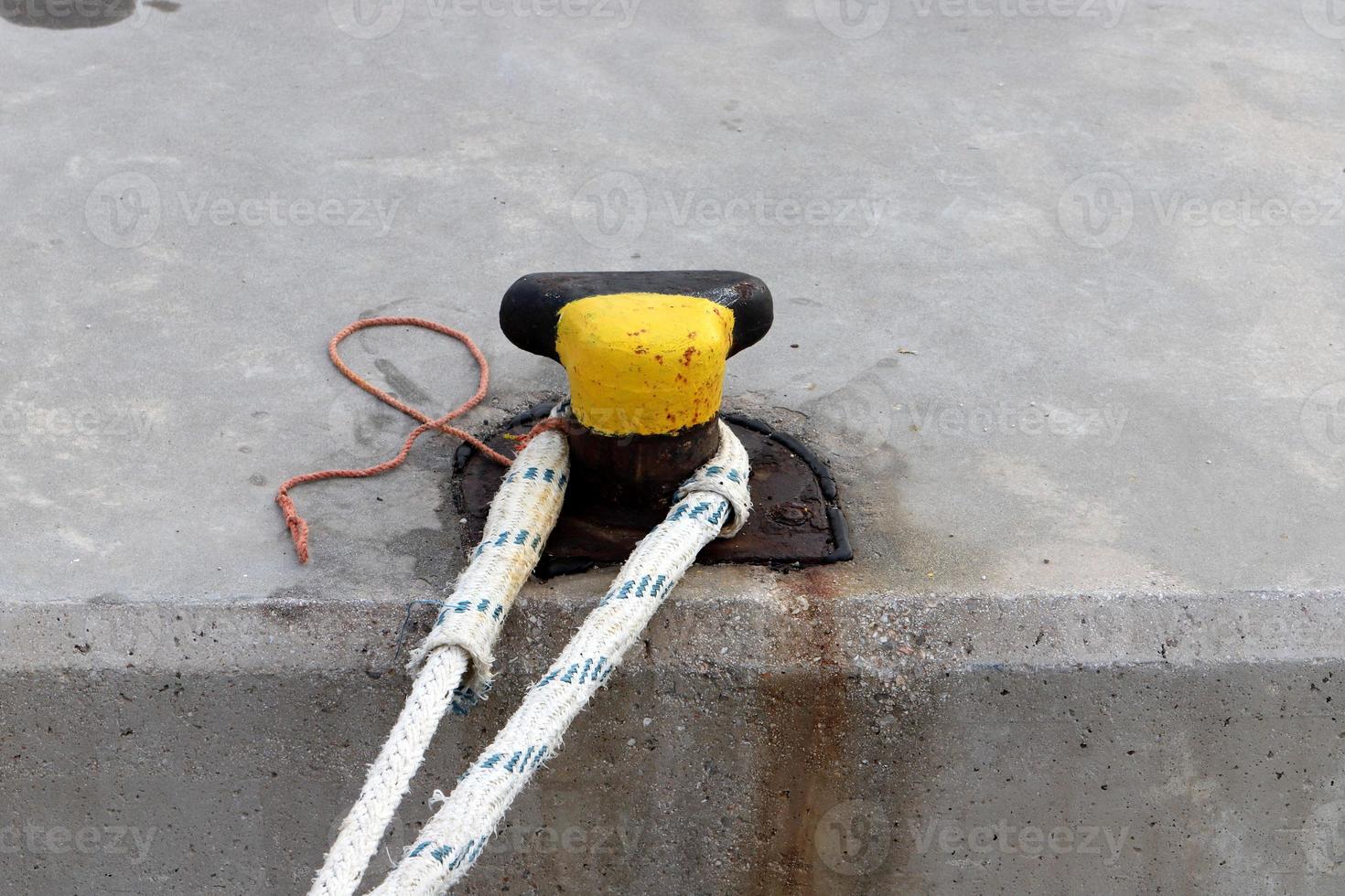 Berth on the seashore for mooring boats and yachts. photo