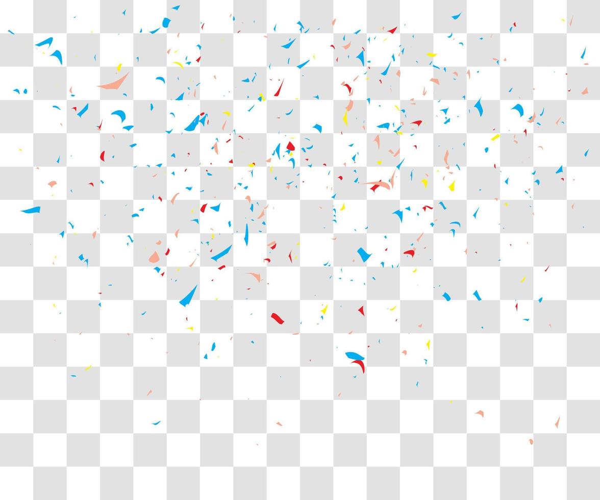 muchos pequeños confeti cayendo vector