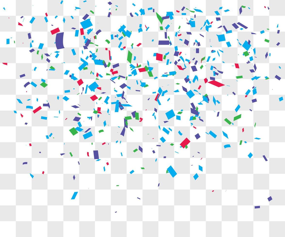 many falling tiny confetti vector