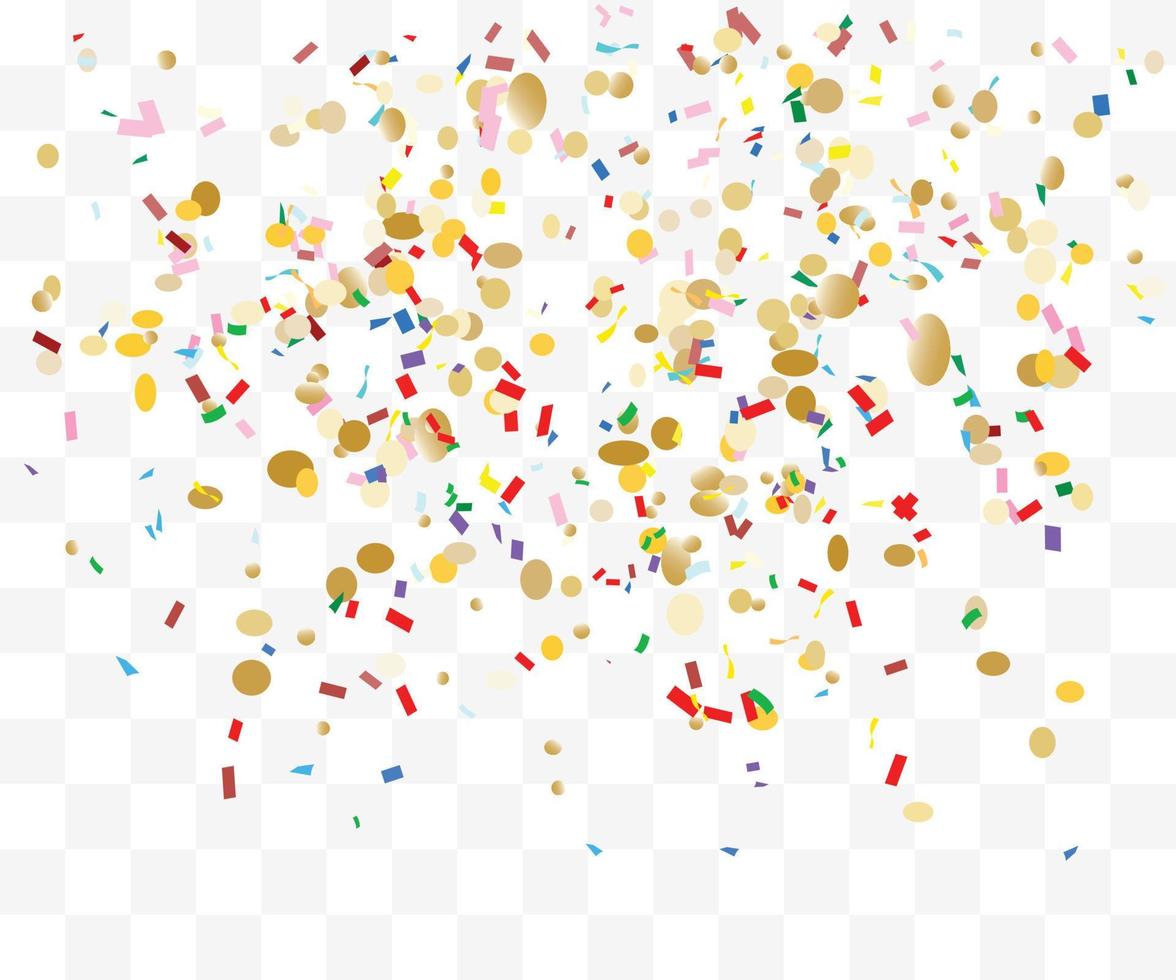 many falling tiny confetti vector