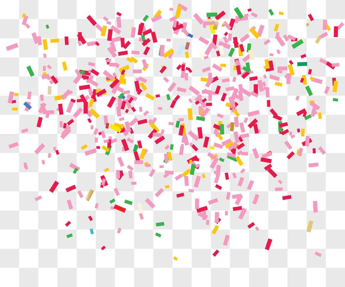 many falling tiny confetti vector