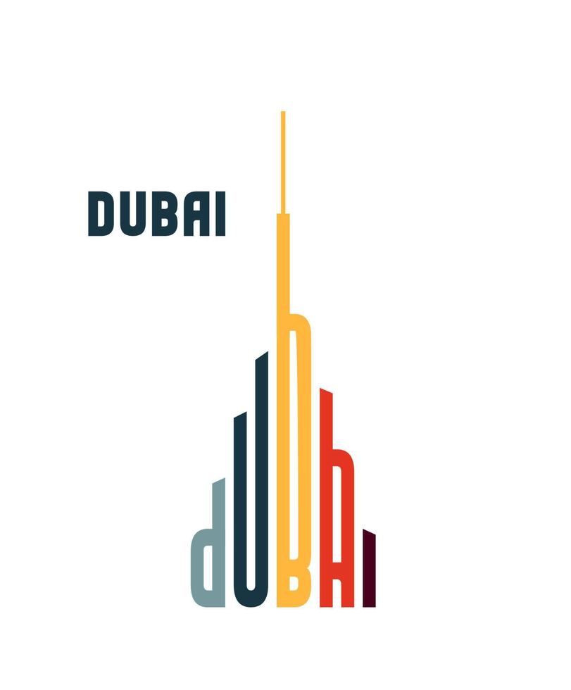 Dubai logo city vector