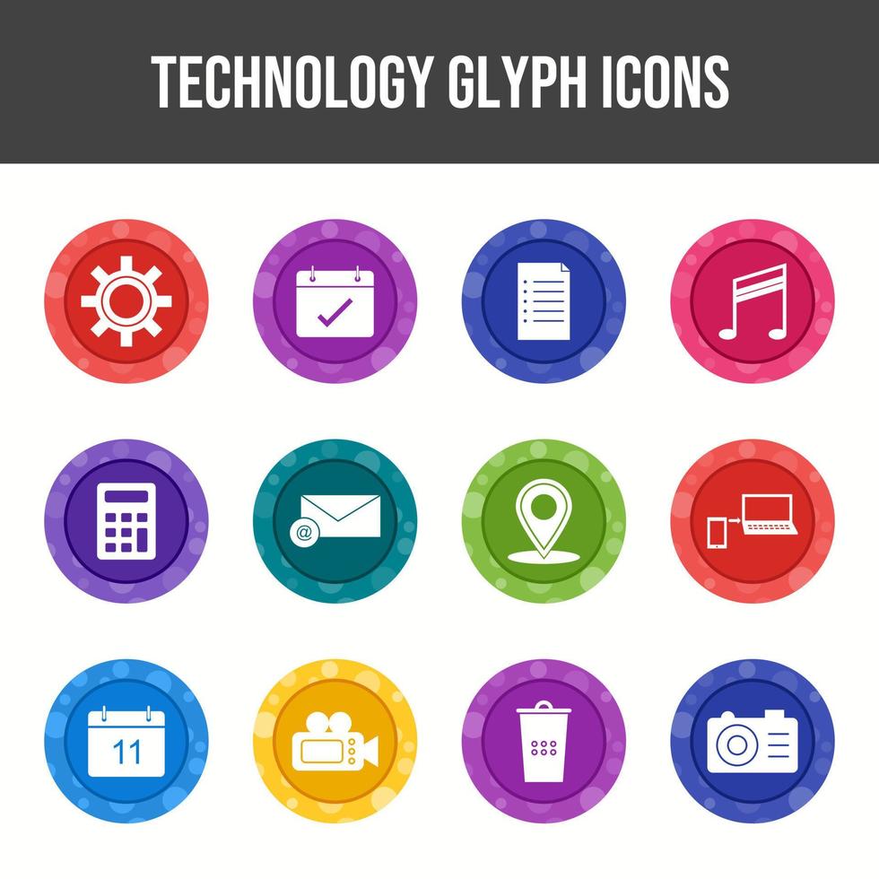 Unique Technology Line Icons Set vector